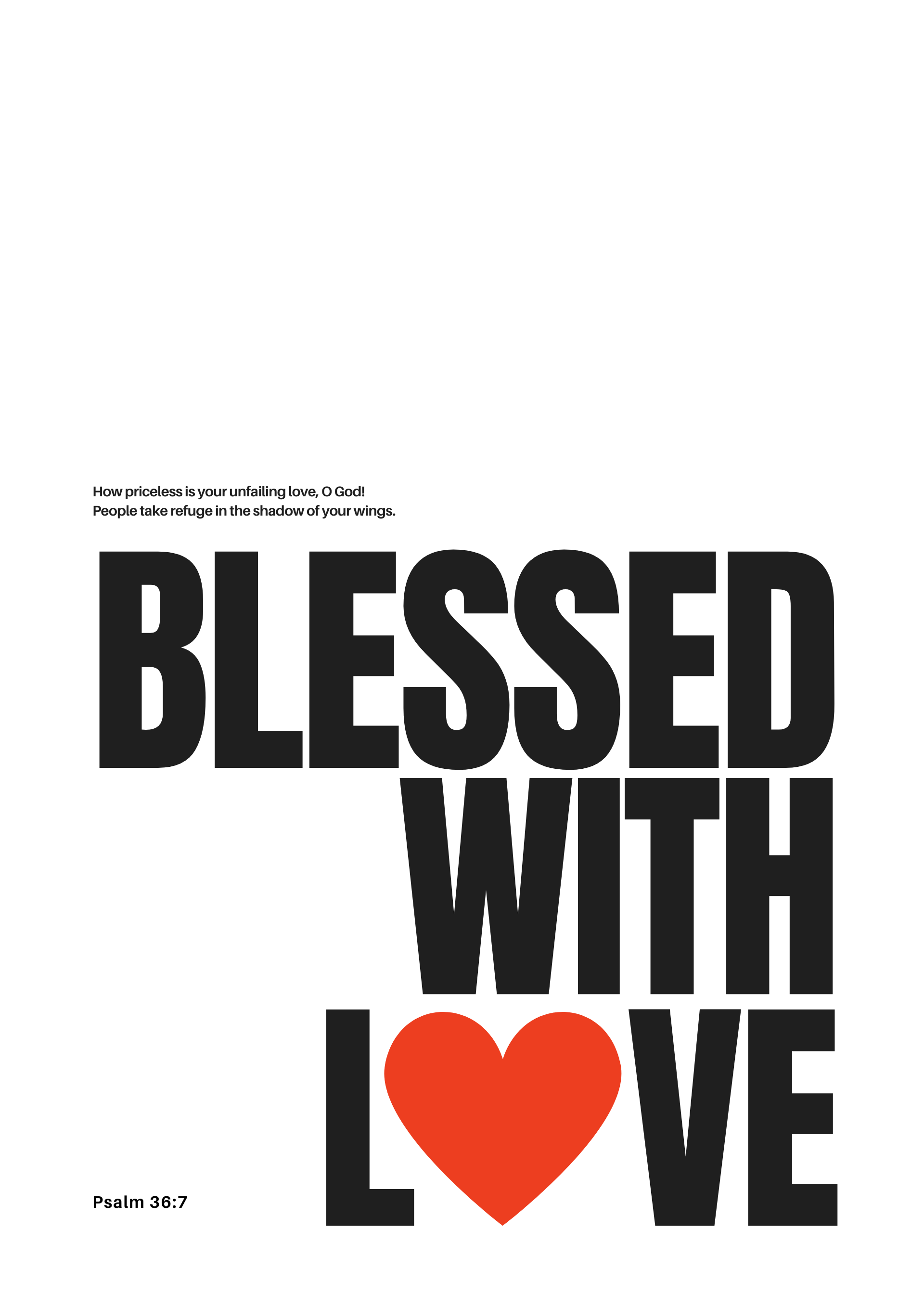 Blessed with Love-  Christian Art Print
