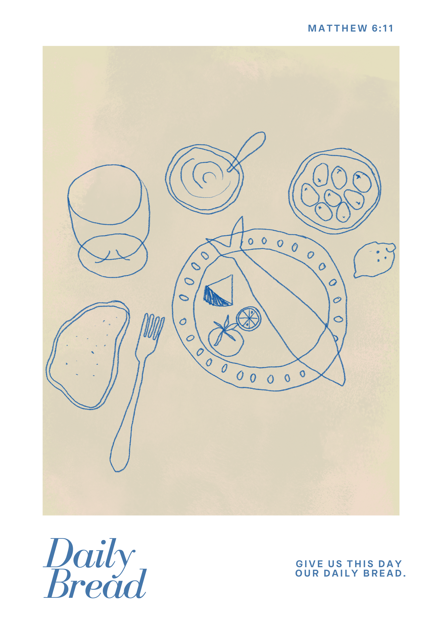 Christian kitchen art print