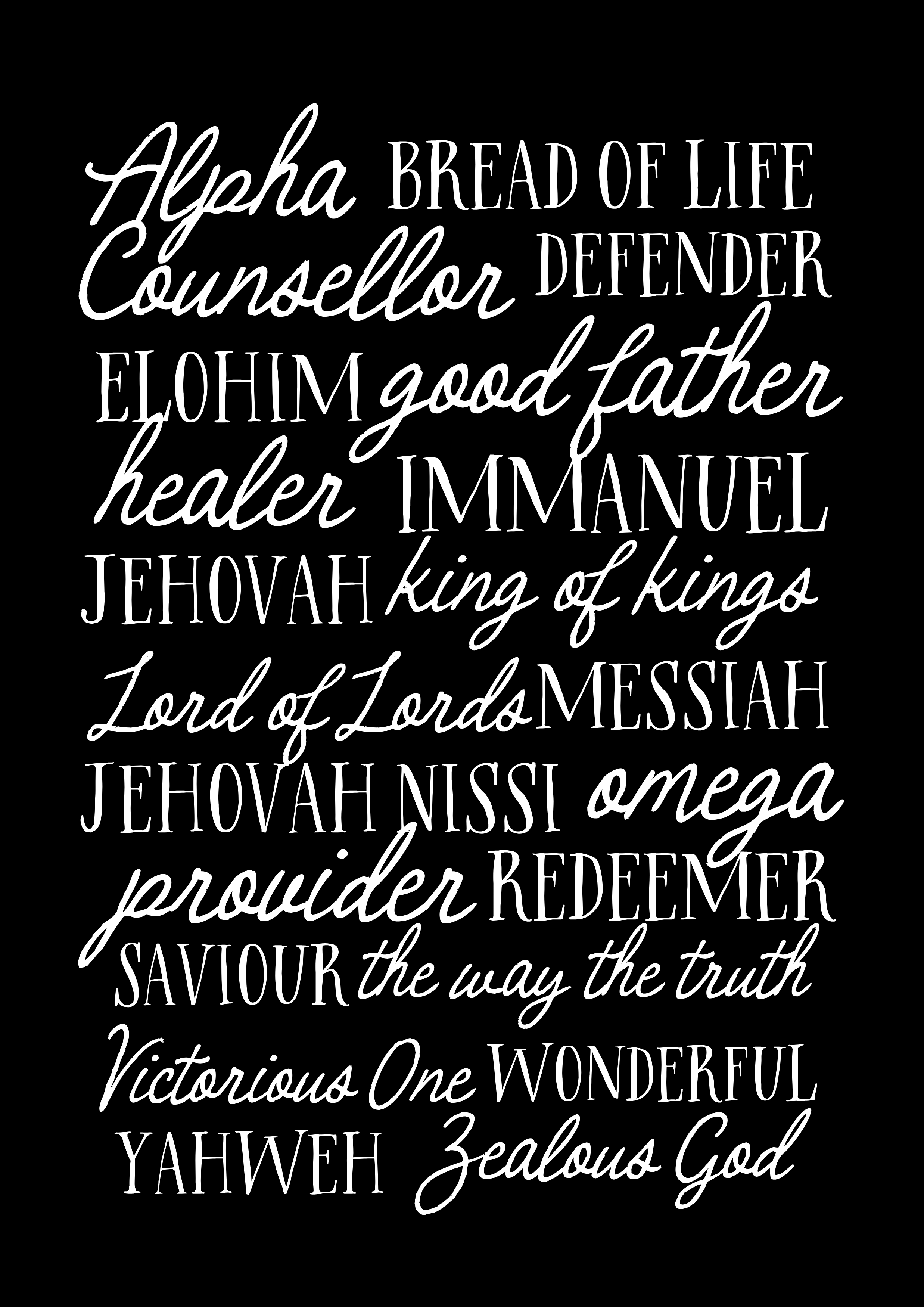 Names of God Art Print