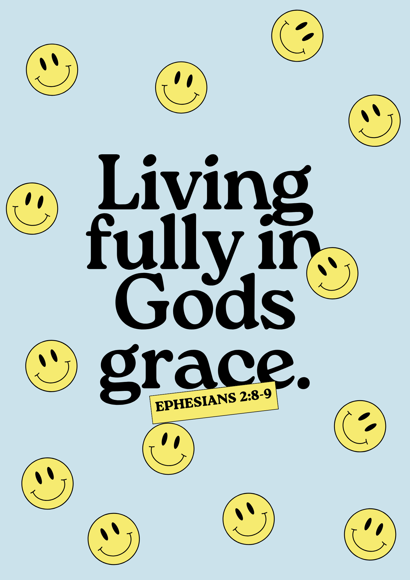 Living Fully in God's Grace-  Christian Art Print