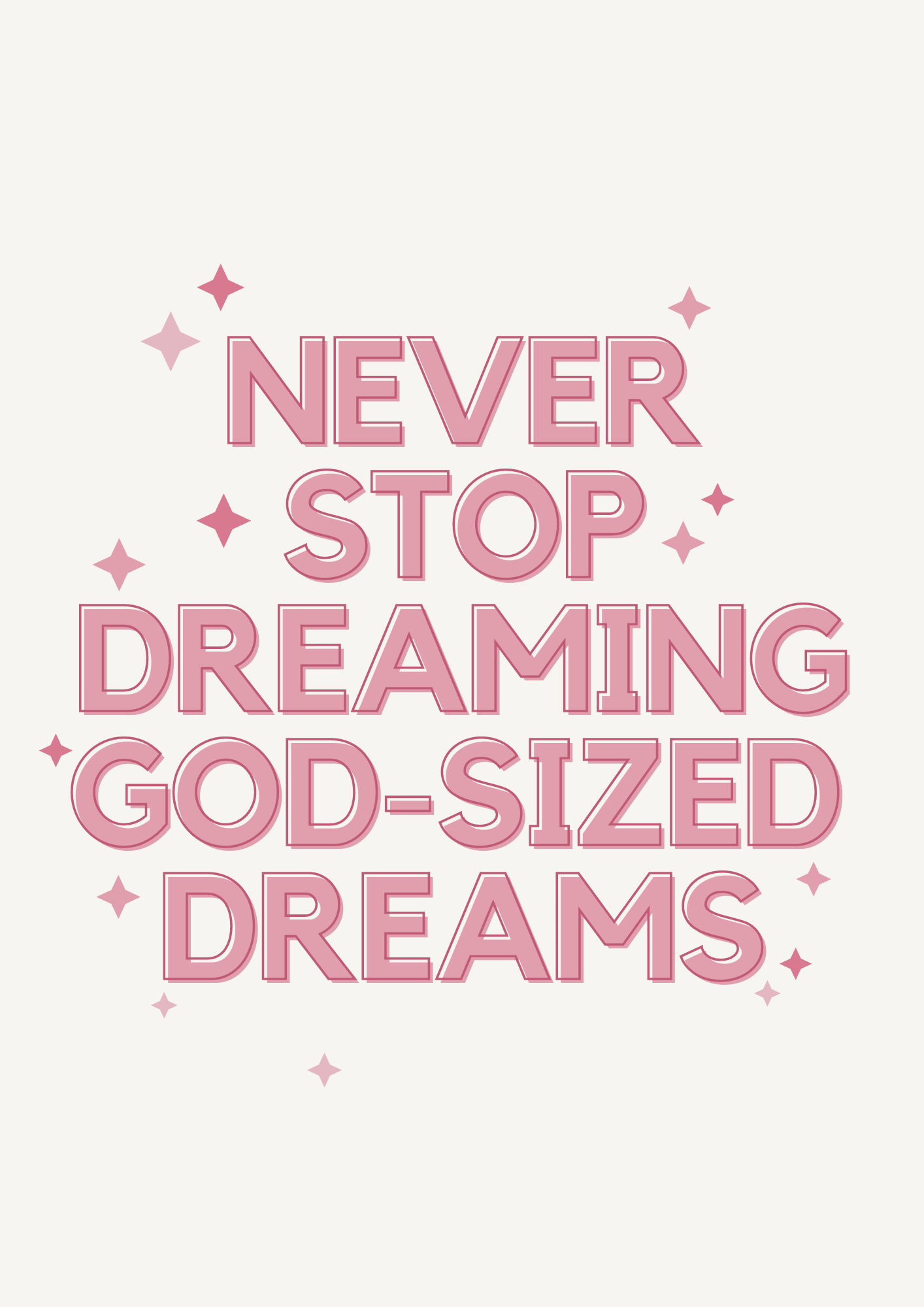 God Sized Dreams- Christian Art Print