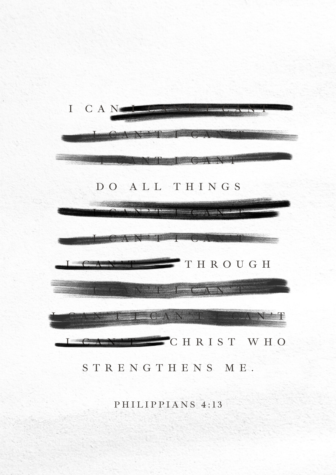 Strength in Christ-  Christian Art Print