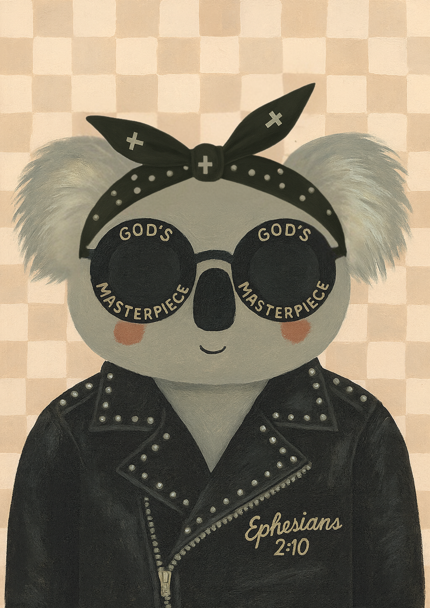 God’s Masterpiece Koala Art Print – Ephesians 2:10 Christian Wall Art