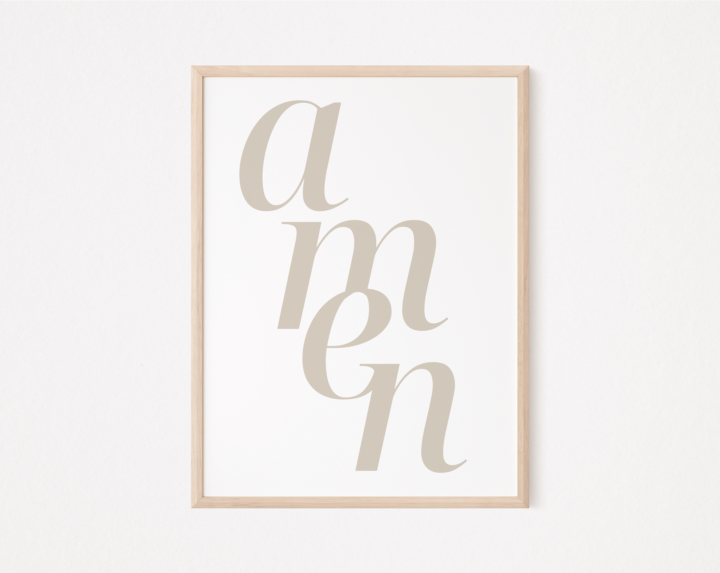 Amen Typography | Bible verse Wall art – Scripture Bella