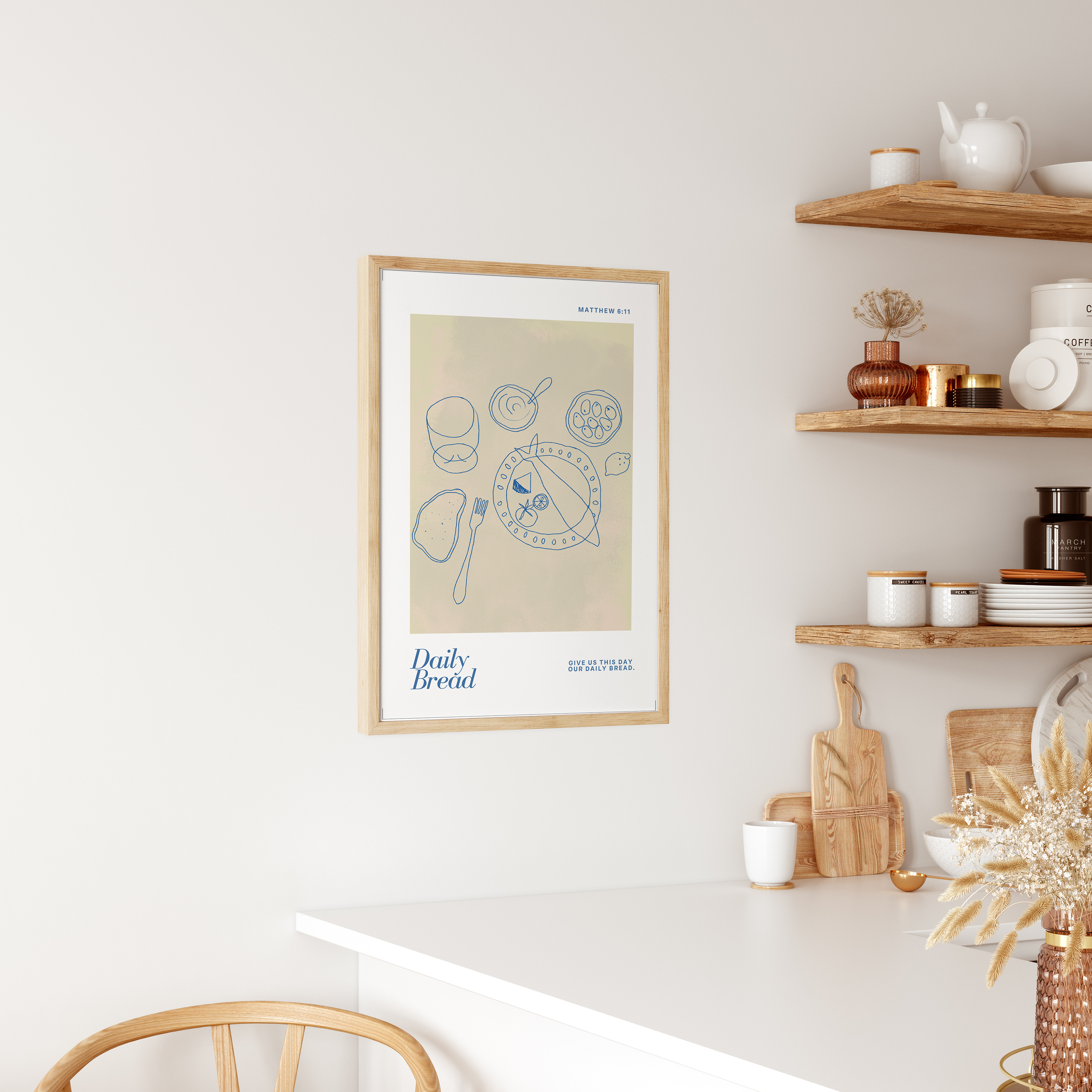 Christian kitchen art print