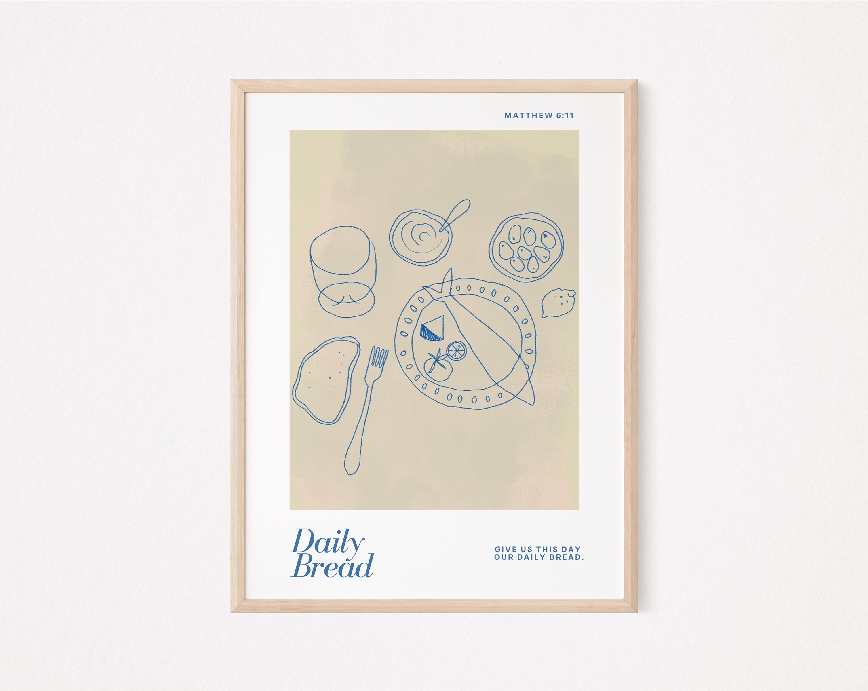 Christian kitchen art print