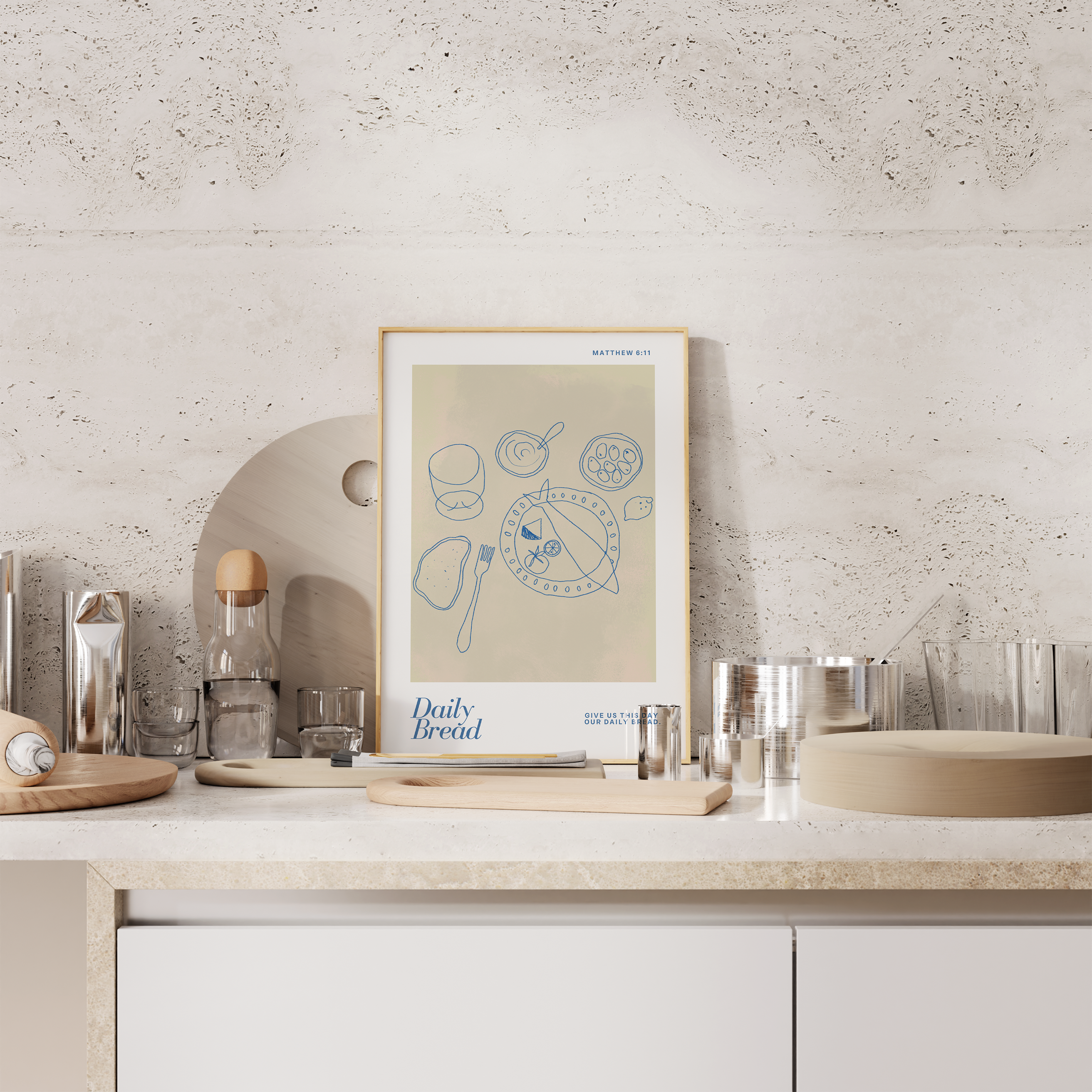 Christian kitchen art print