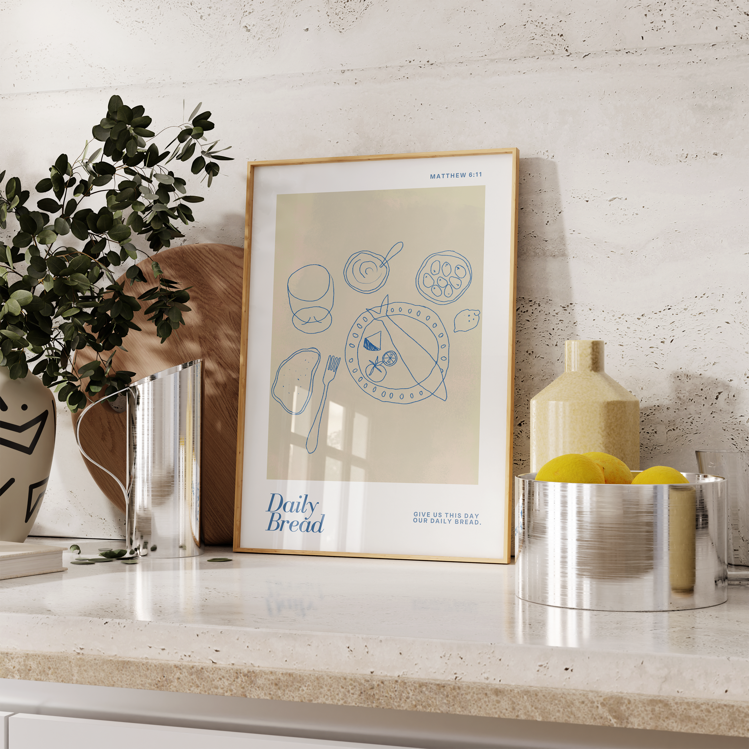 Christian kitchen art print