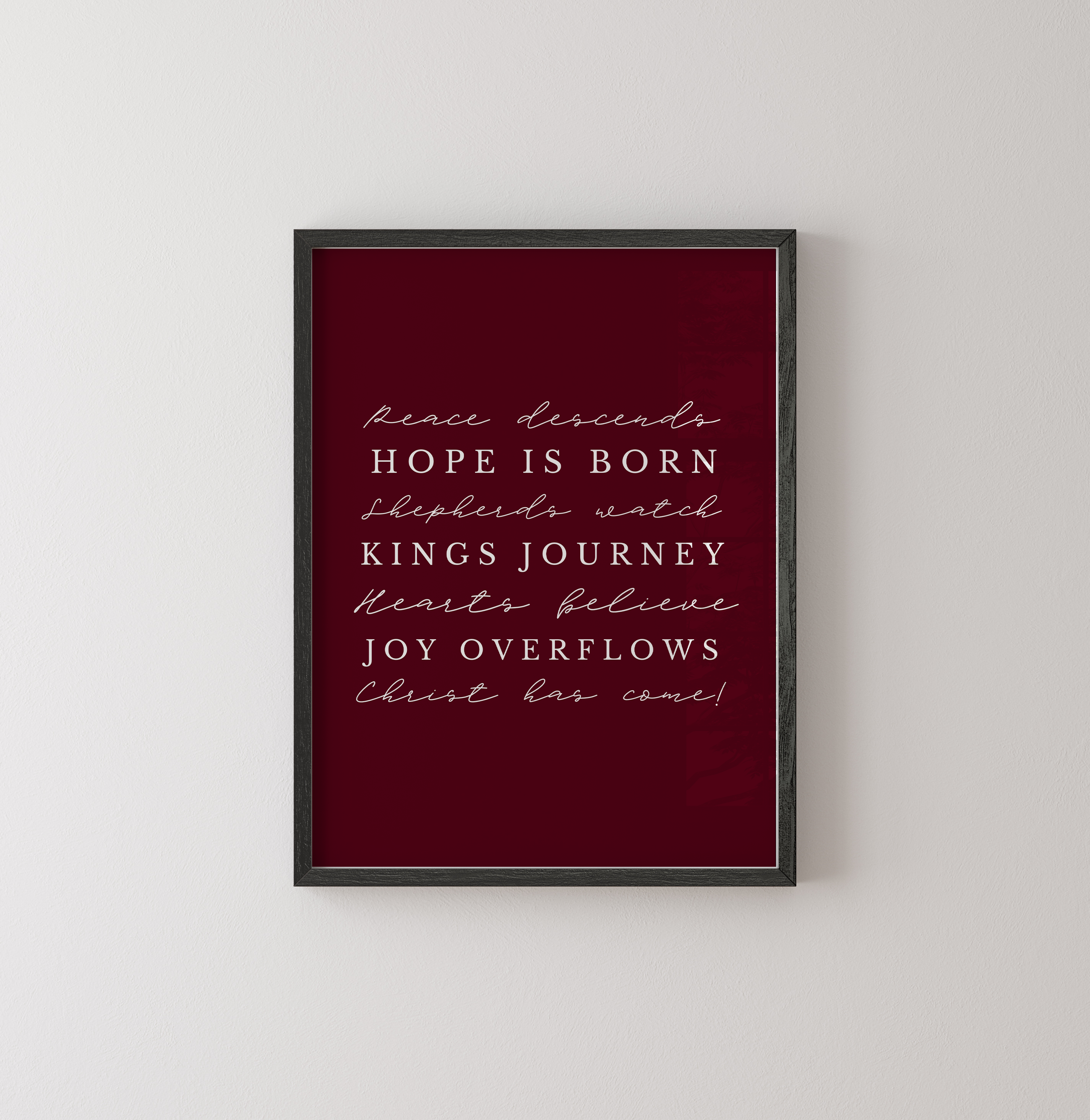 Hope, Peace, and Joy Art Print
