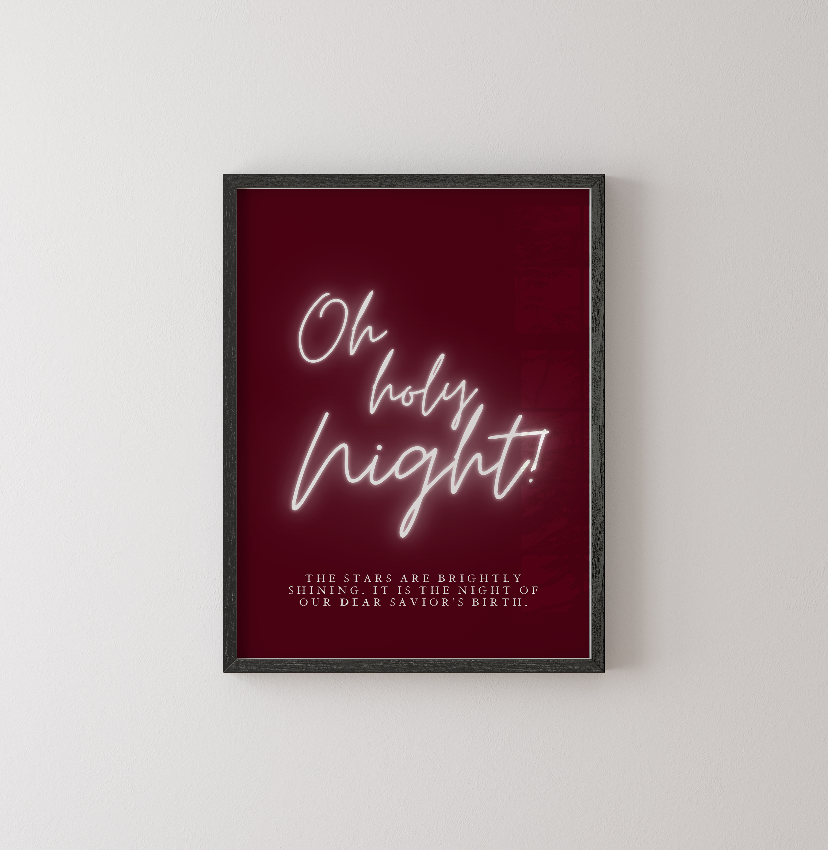 Oh Holy Night Nativity Art Print