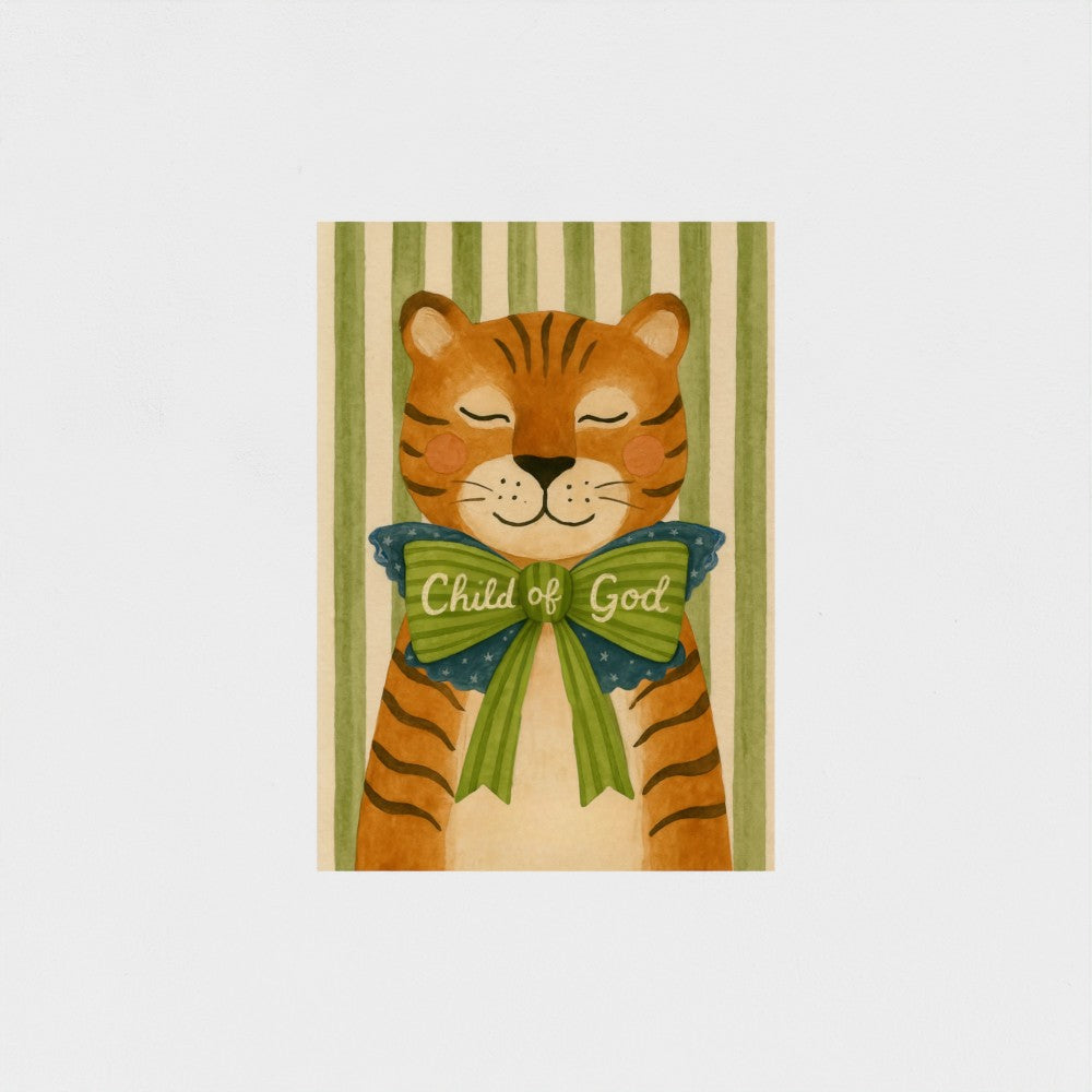 "Child of God" Tiger Kids Christian Art Print