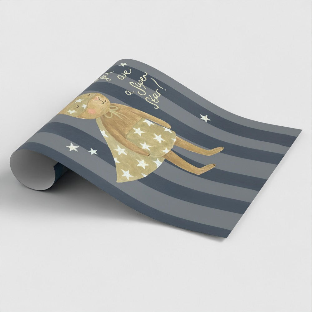 You Are a Super Star Rabbit Print – Kids Nursery Wall Art