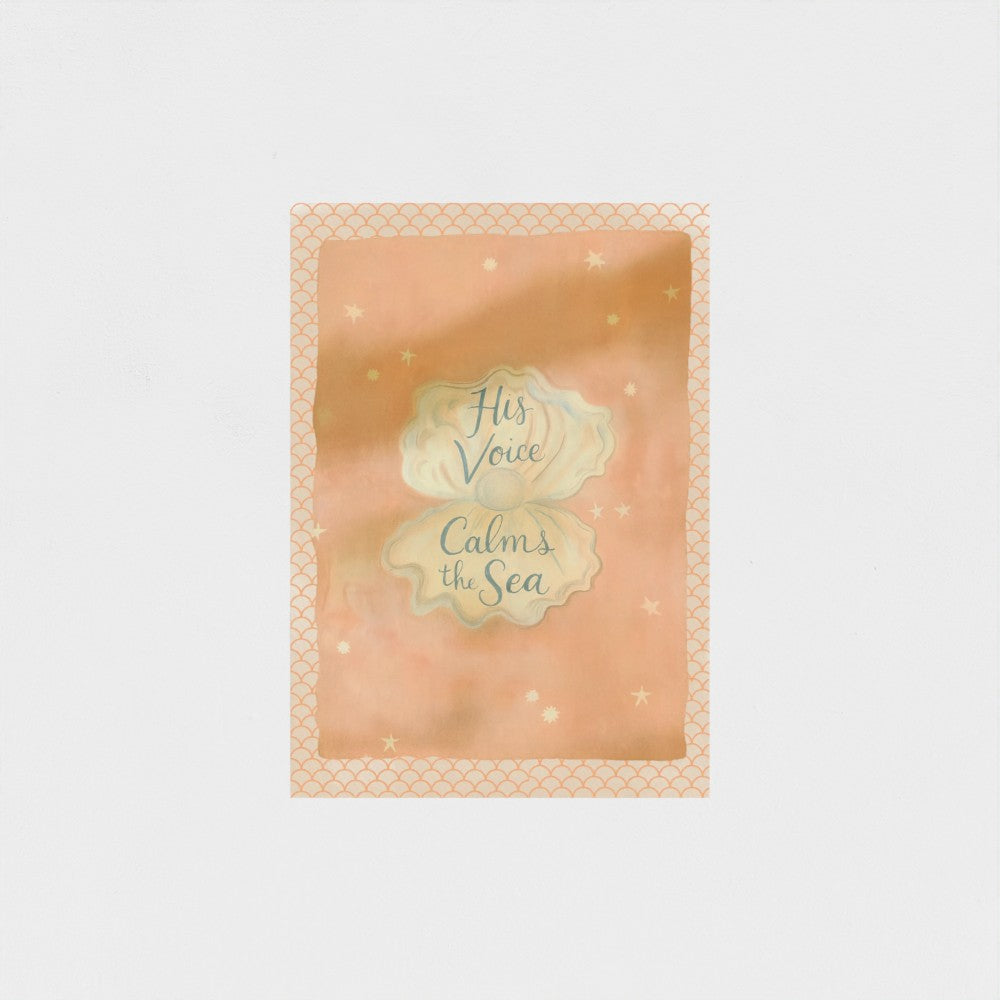 His Voice Calms the Sea Art Print – Christian Scripture Wall Art