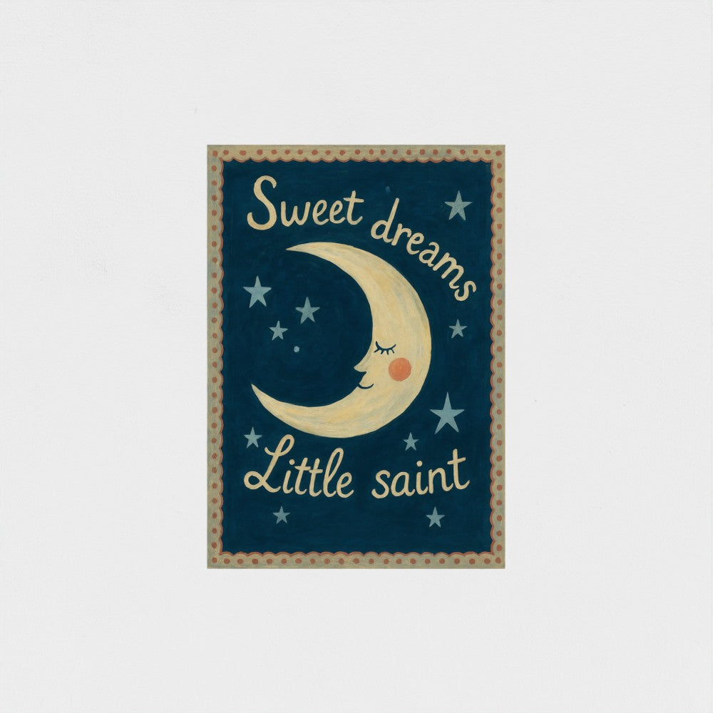 Sweet Dreams Little Saint Art Print – Christian Nursery Wall Art
