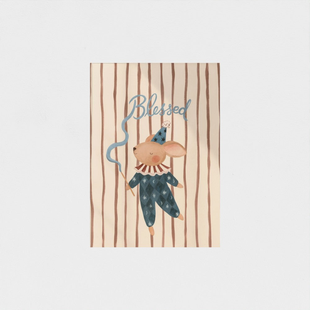 "Blessed" Circus Bunny Art Print
