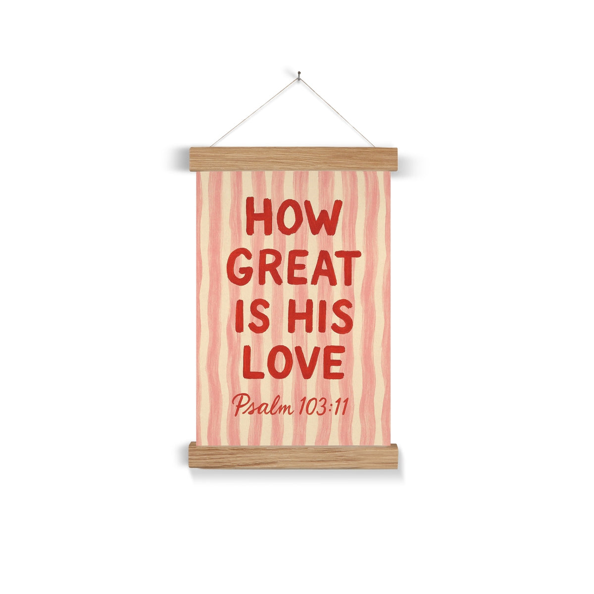 How Great Is His Love Art Print – Psalm 103:11 Christian Wall Art