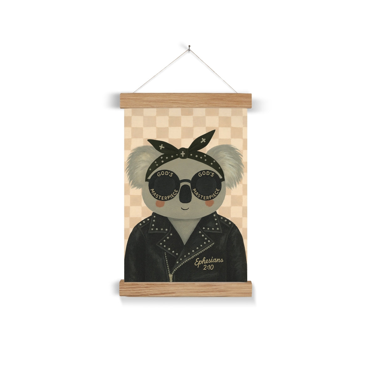 God’s Masterpiece Koala Art Print – Ephesians 2:10 Christian Wall Art