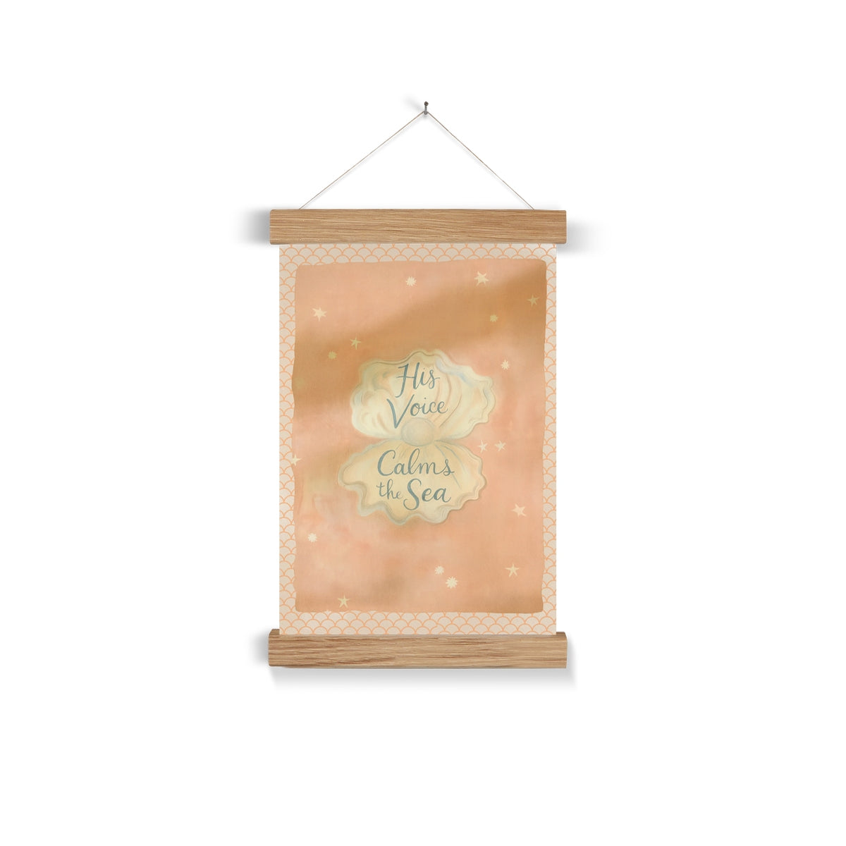His Voice Calms the Sea Art Print – Christian Scripture Wall Art