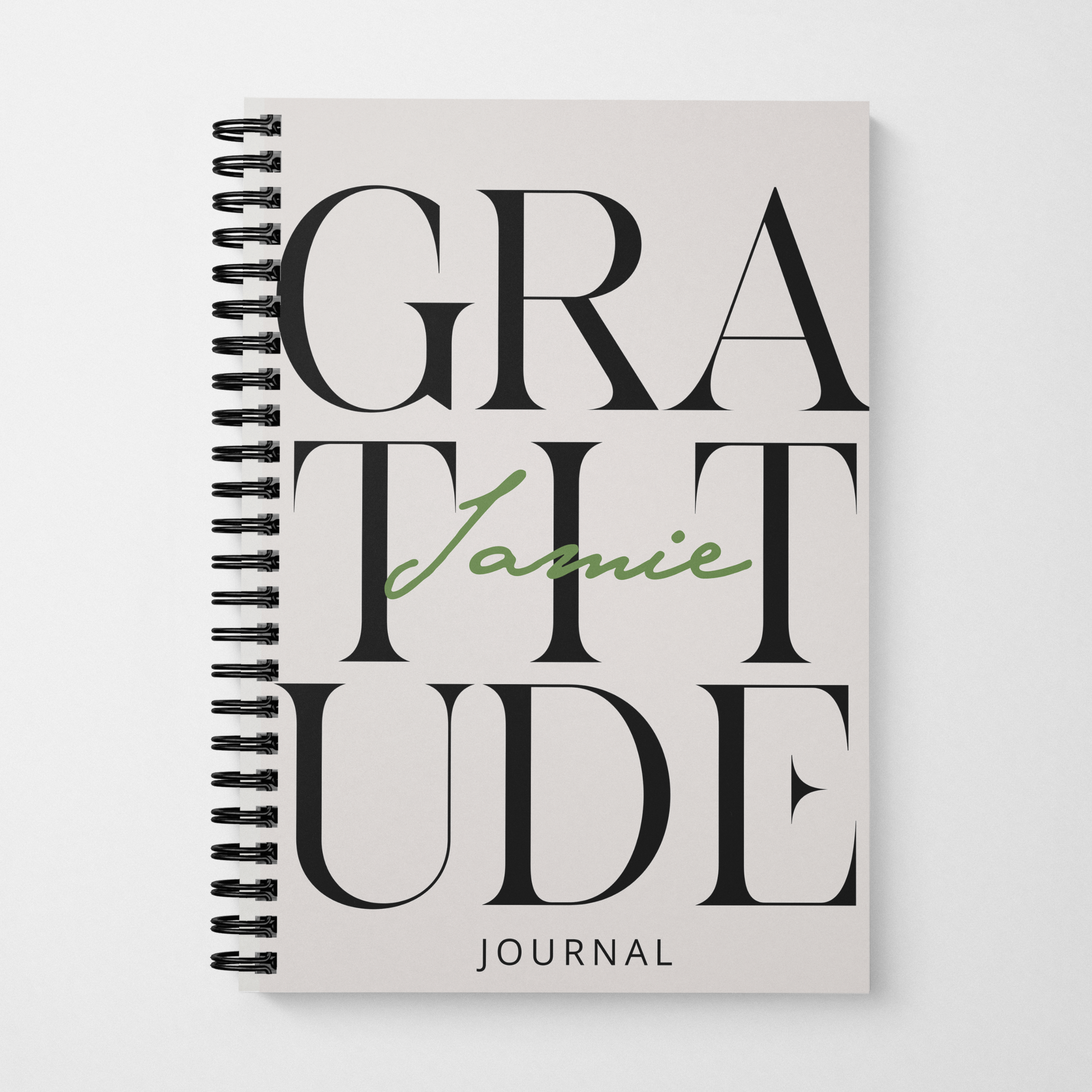 Gratitude Journal-Beige and Green
