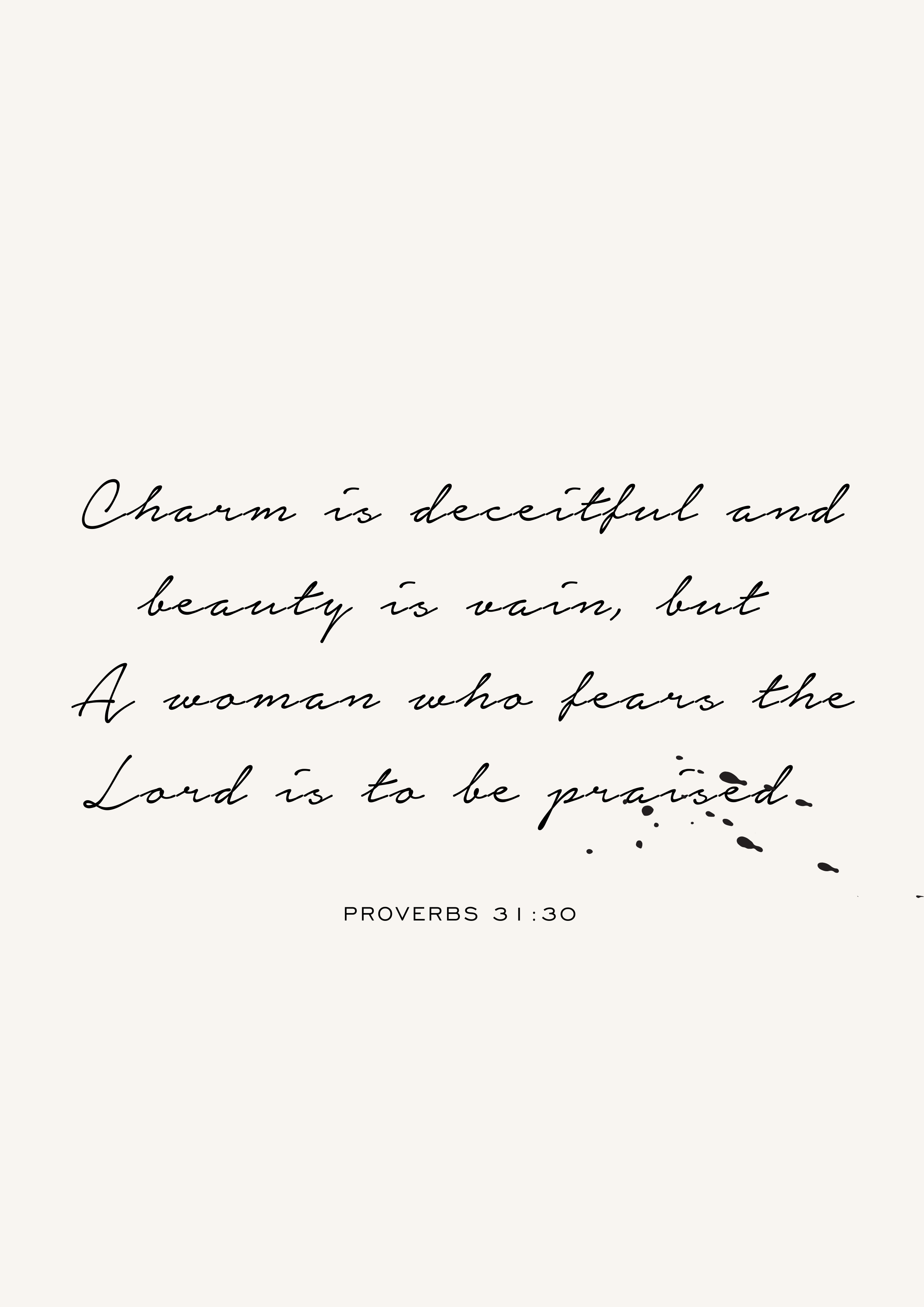 Proverbs 31:30