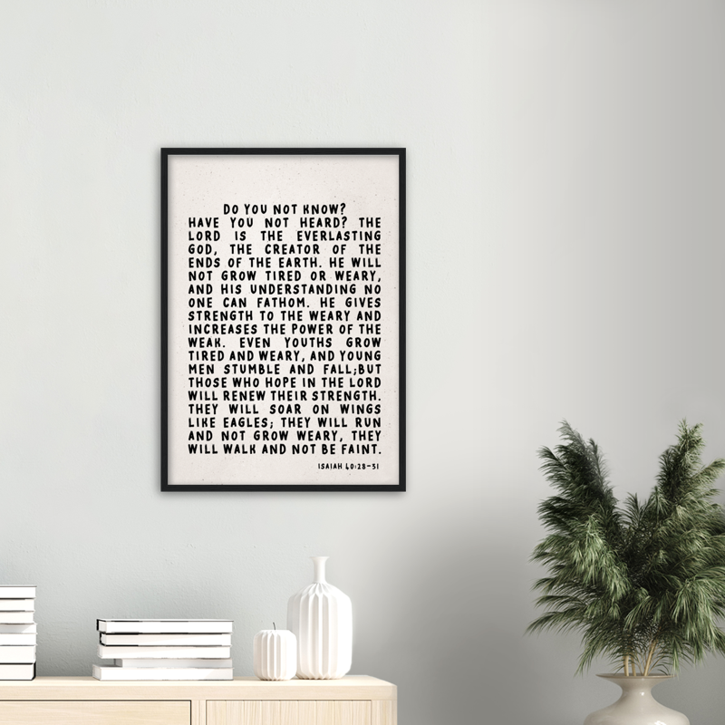 ISAIAH 40:28-31 Christian Wall Art