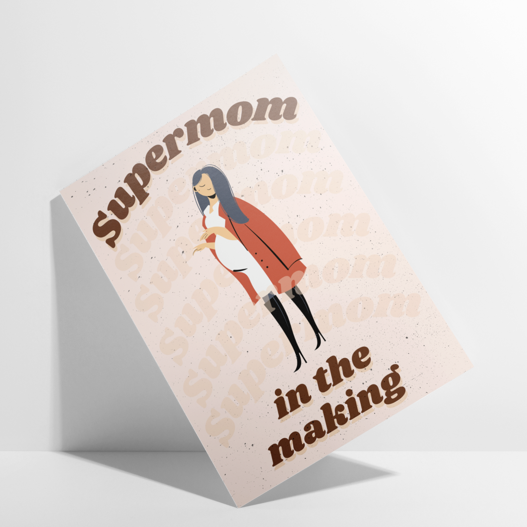 Supermom in the making  V3 Greeting card