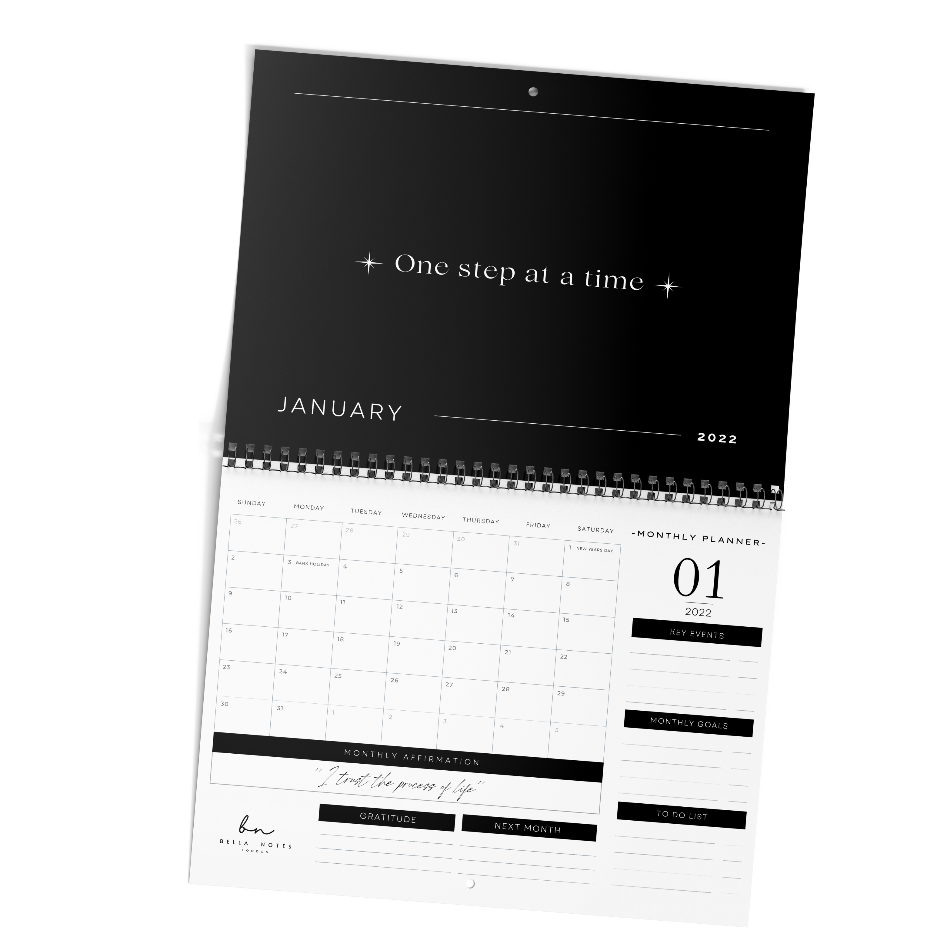 Mono Paint Monthly Planner 2022