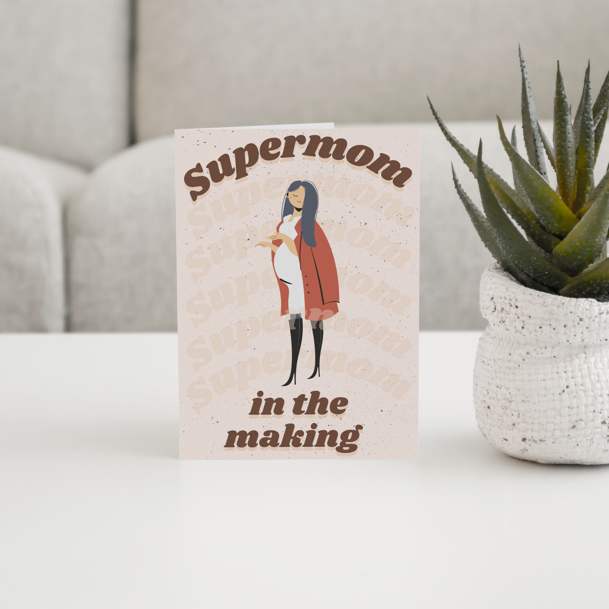 Supermom in the making  V3 Greeting card