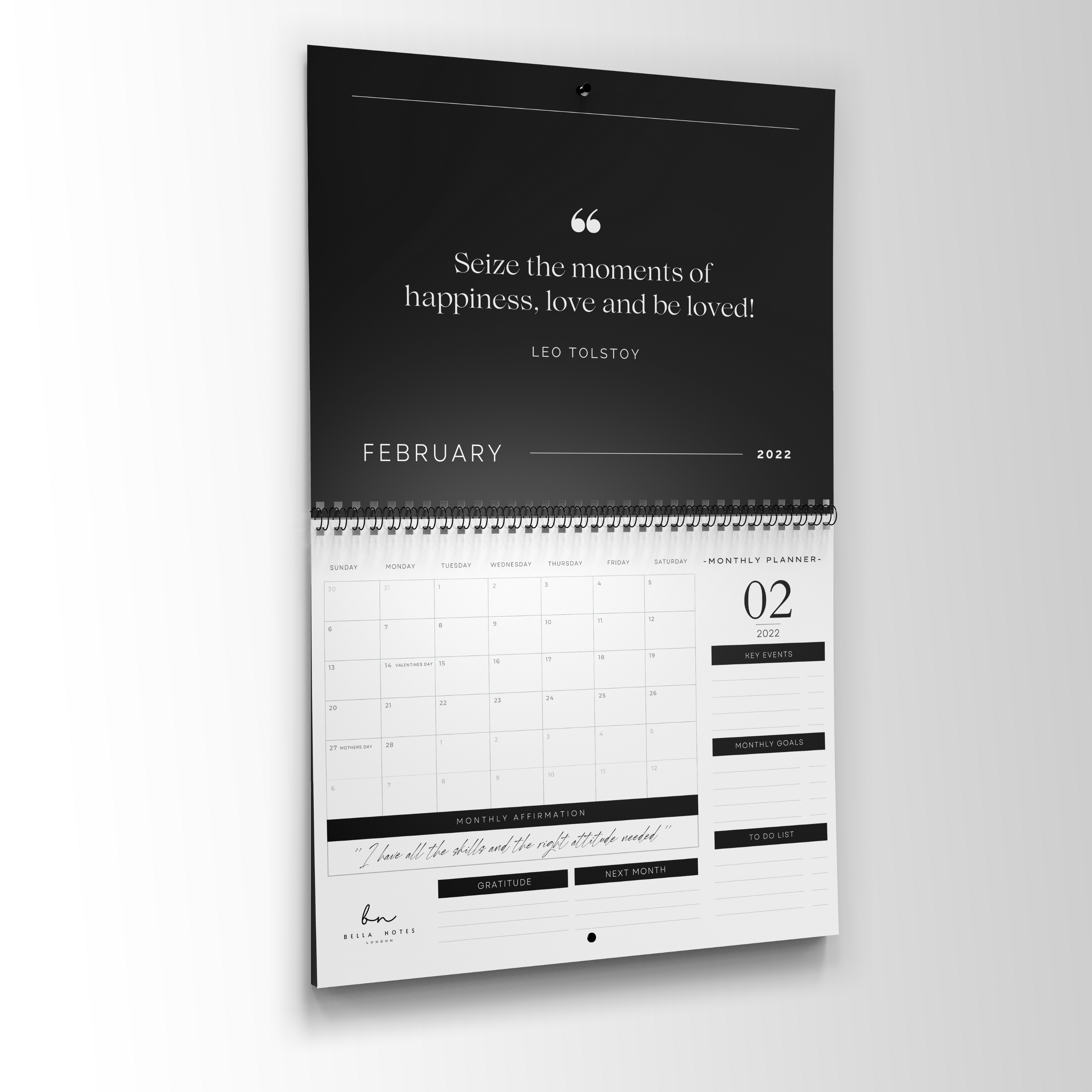 Mono Paint Monthly Planner 2022