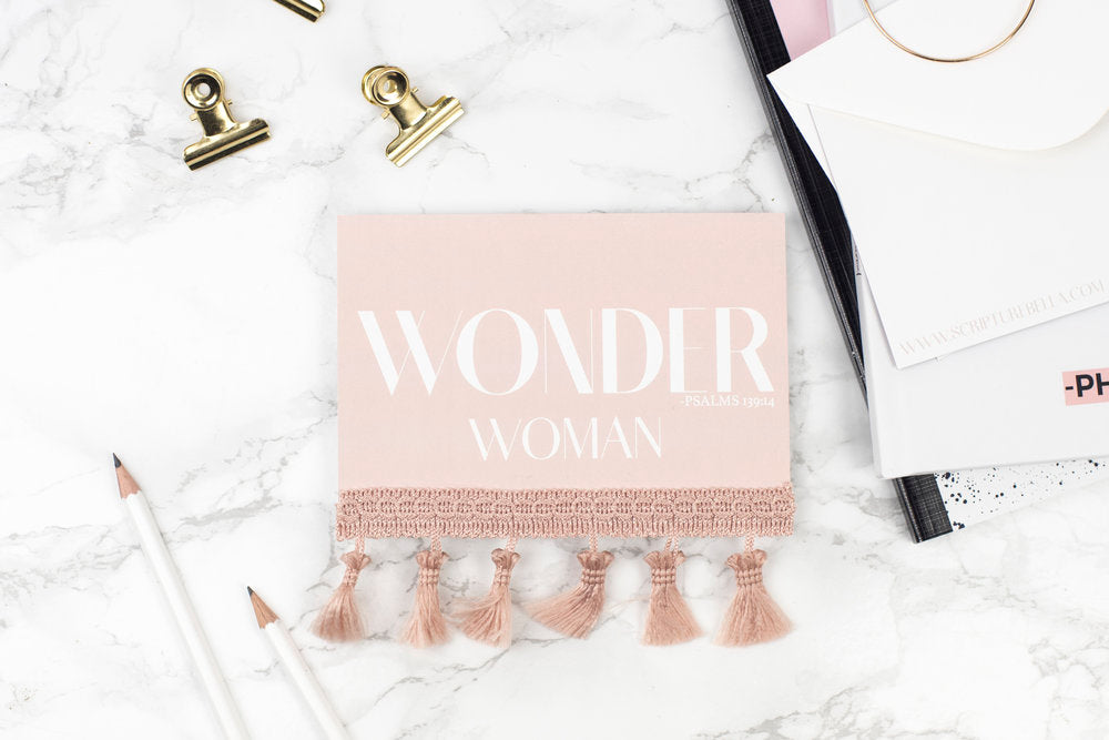 WONDER-WOMAN EMBELLISHED NOTE-CARD