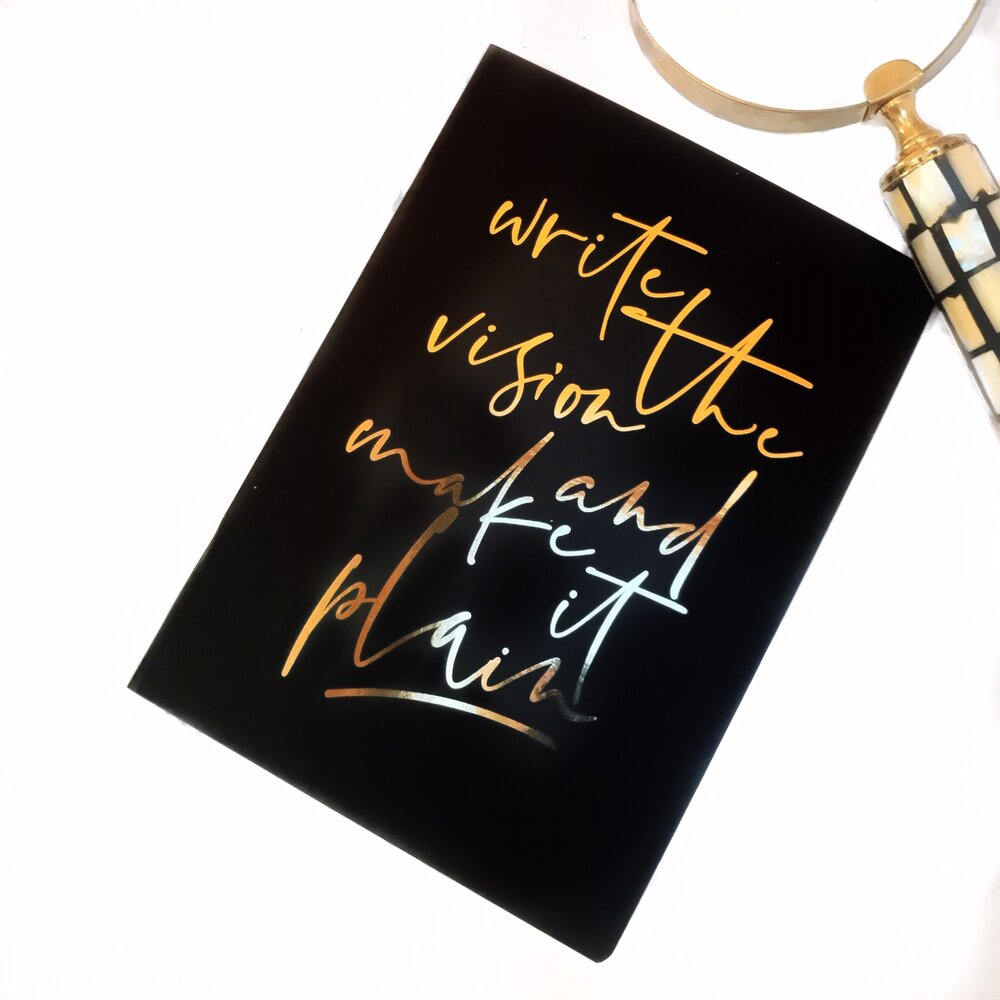 Write The Vision Gold Foiled Notebook