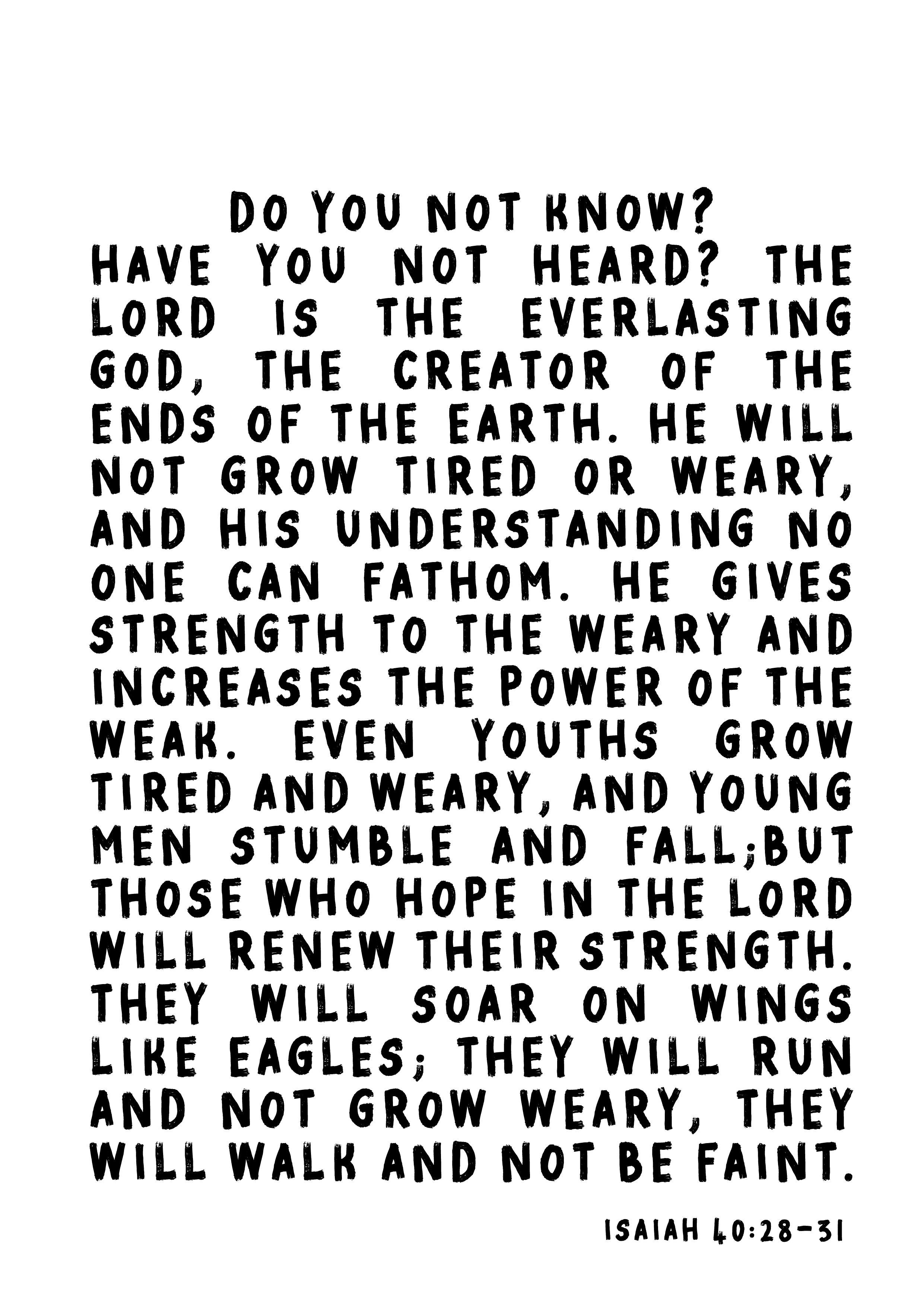 ISAIAH 40:28-31 Christian Wall Art