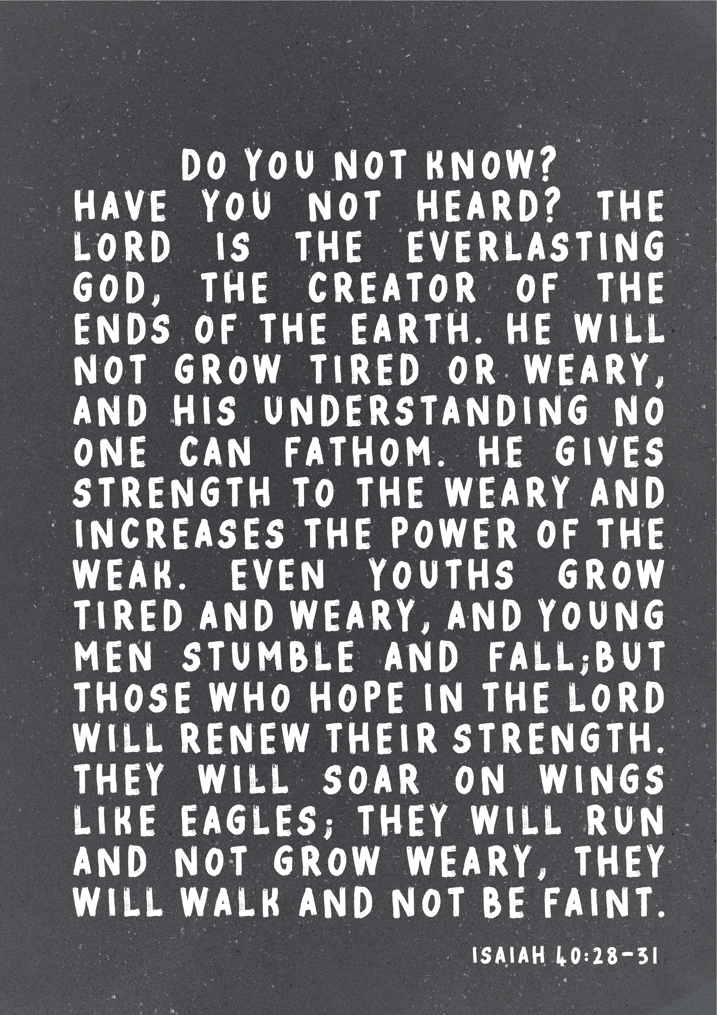 ISAIAH 40:28-31 Christian Wall Art