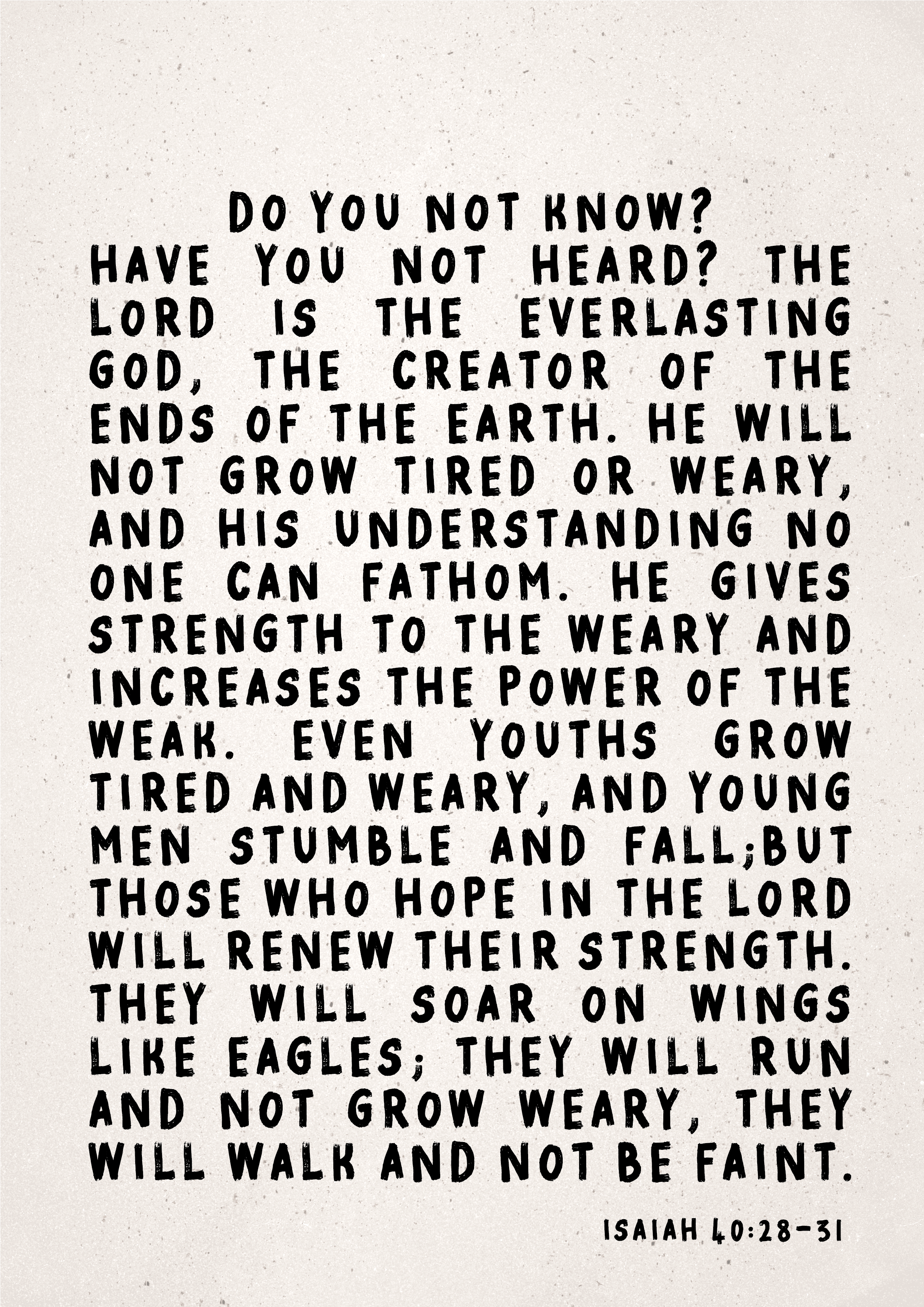 ISAIAH 40:28-31 Christian Wall Art