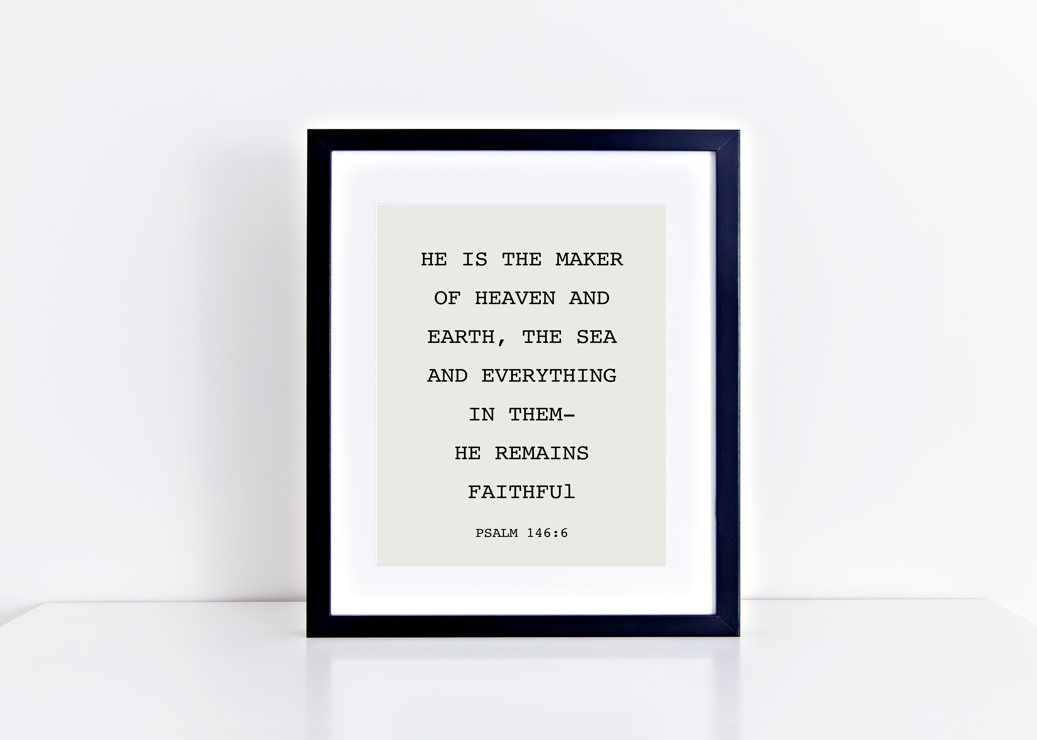 Psalm 146:6 Christian Art Print