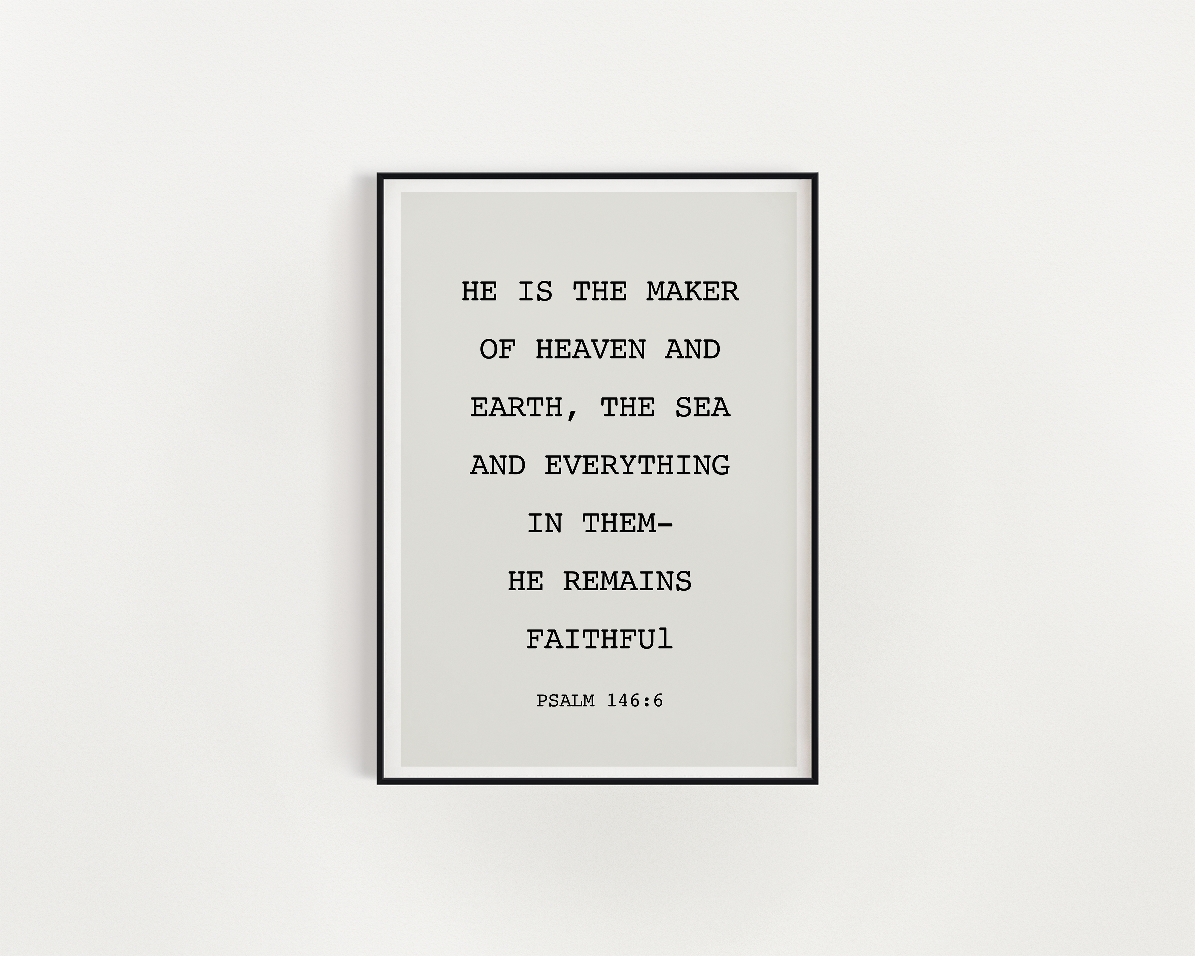 Psalm 146:6 Christian Art Print