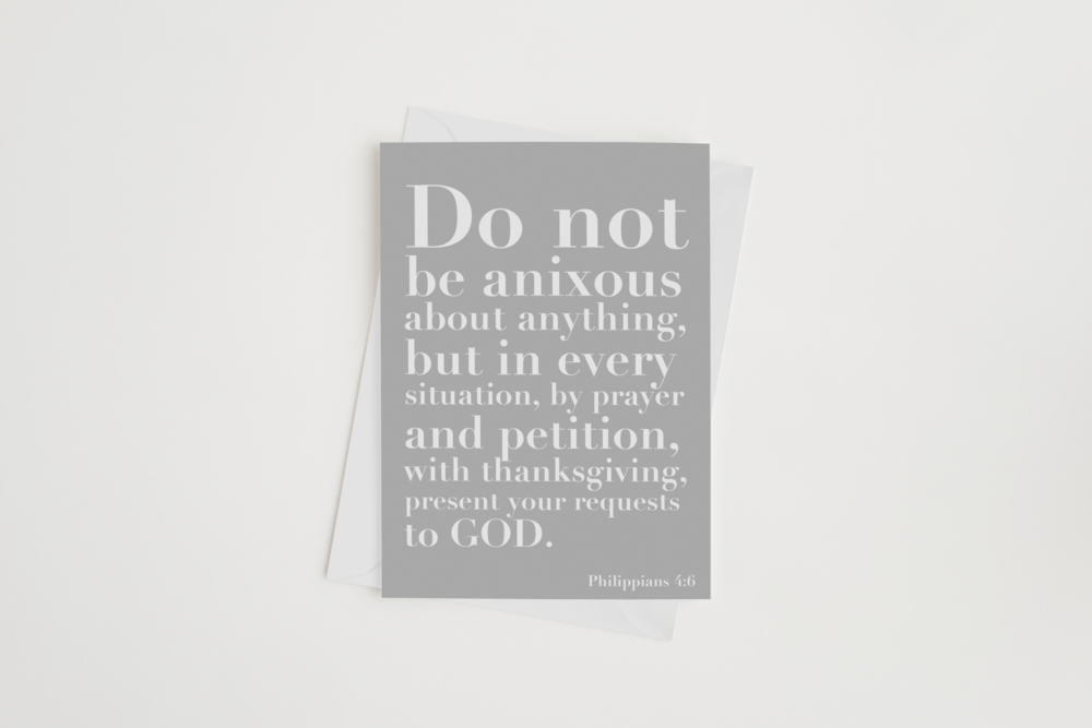 DO NOT BE ANXIOUS CARD