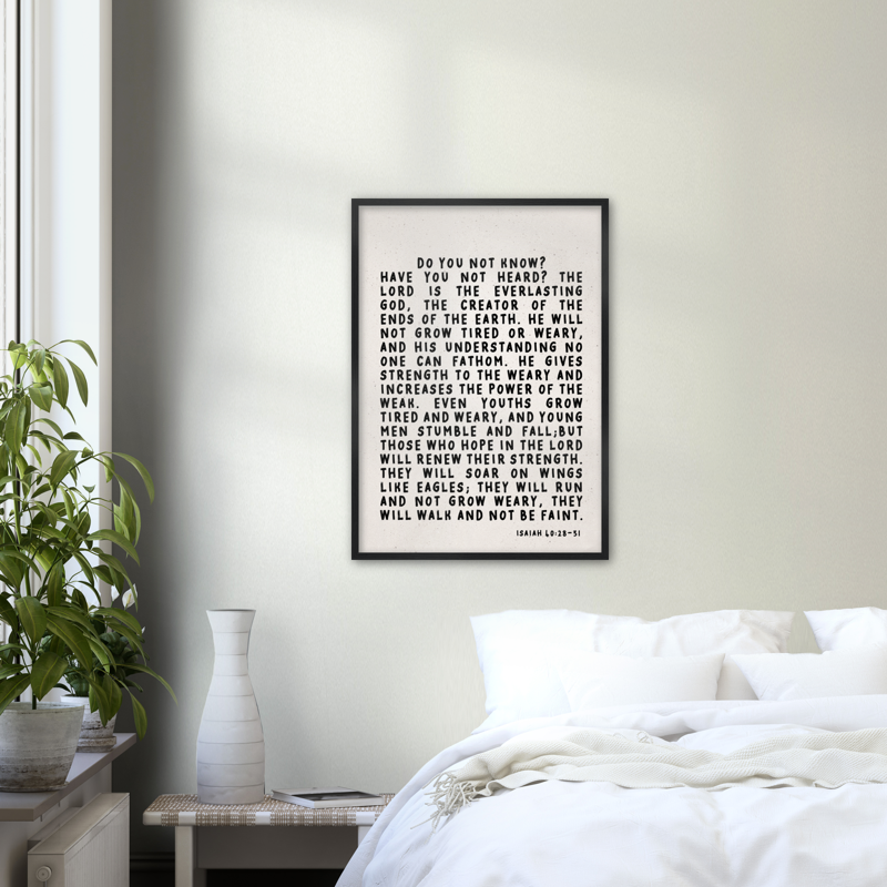 ISAIAH 40:28-31 Christian Wall Art