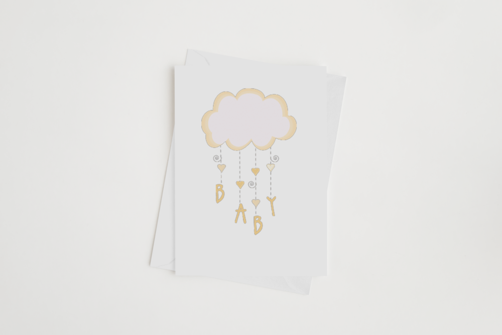 BABY CLOUDS GREETING CARD