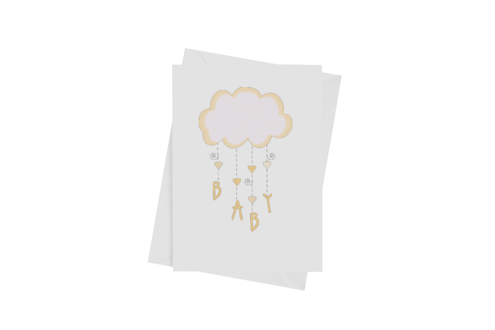 BABY CLOUDS GREETING CARD