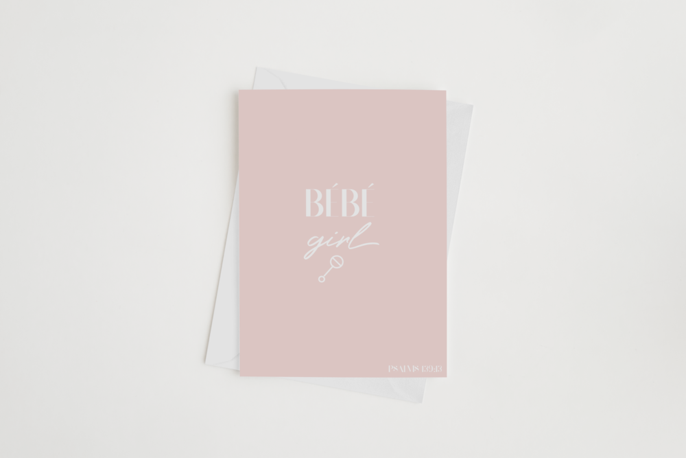 BEBE GIRL GREETING CARD