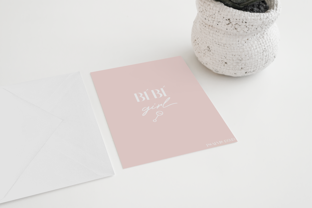 BEBE GIRL GREETING CARD
