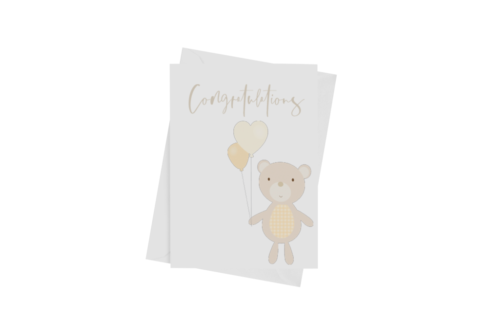 CONGRATULATIONS BABY (Bear) GREETING CARD