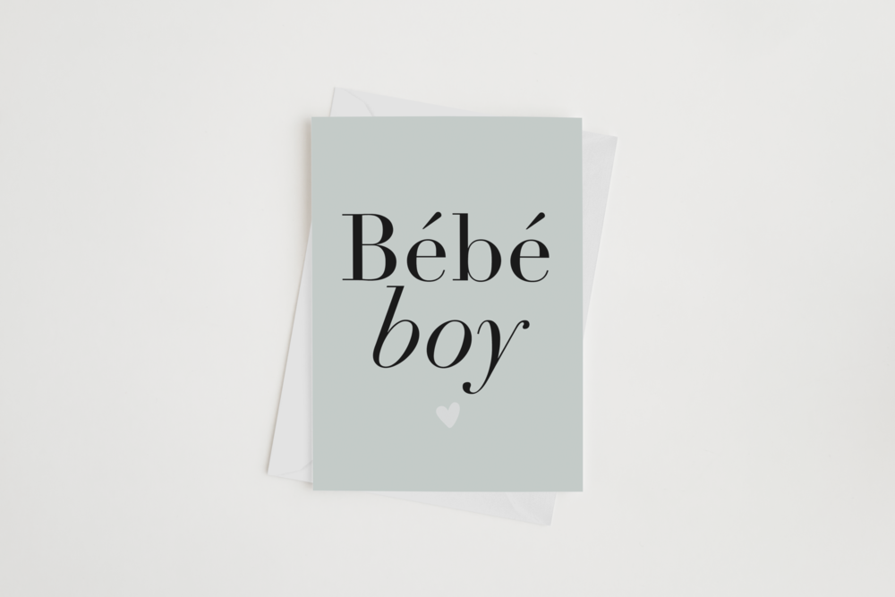 BEBE BOY BLUE GREETING CARD