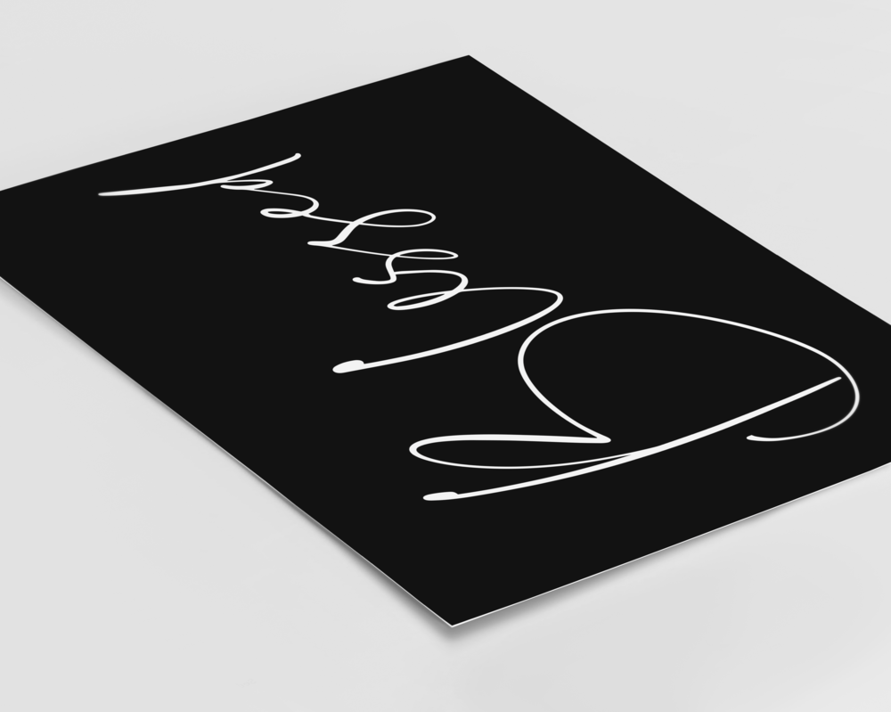 Christian wall art with the word Blessed written in white. 