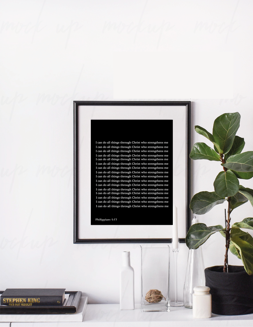 Christian based poster on the bible verse philippians 4:13