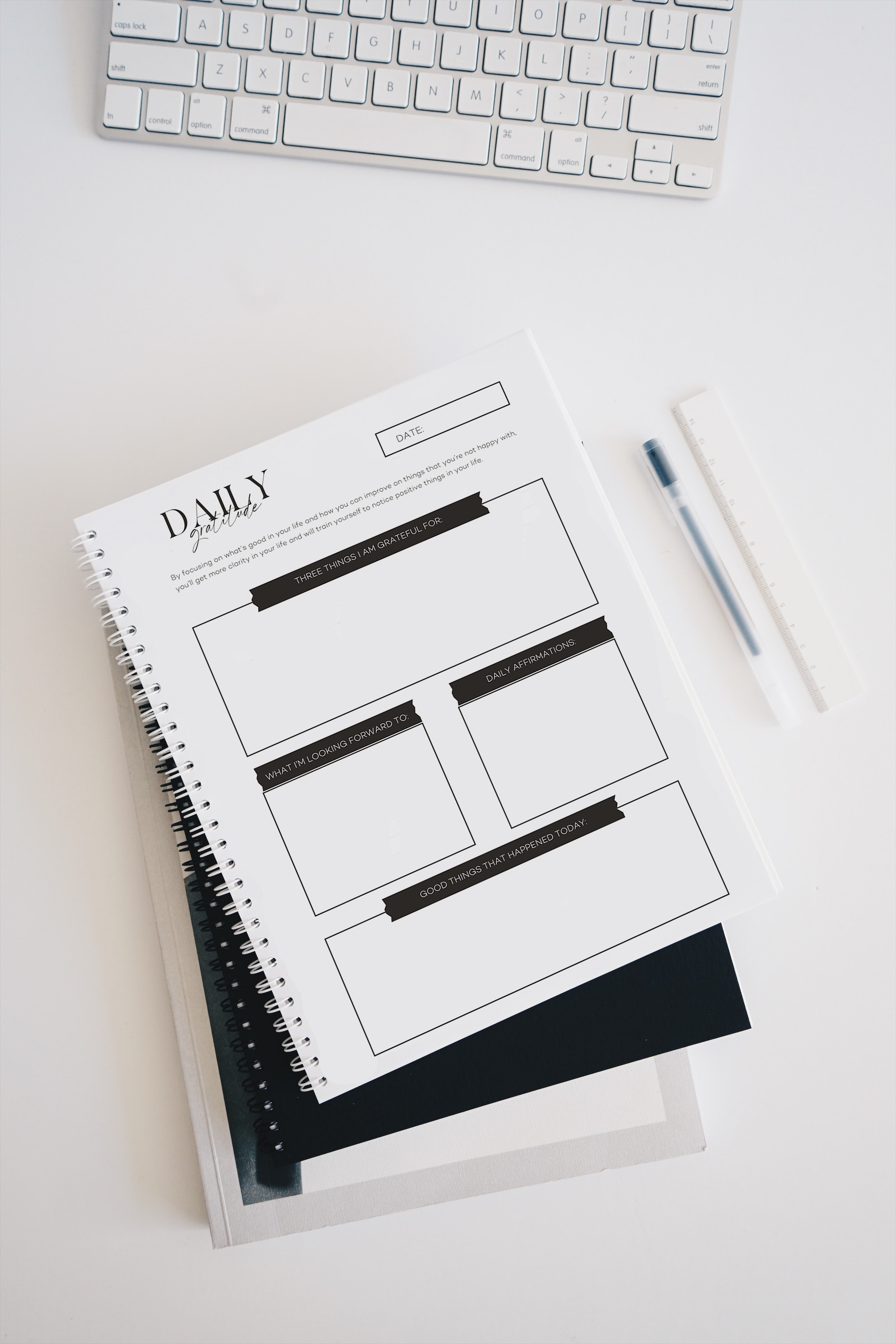 Gratitude Journal-Black and Blue