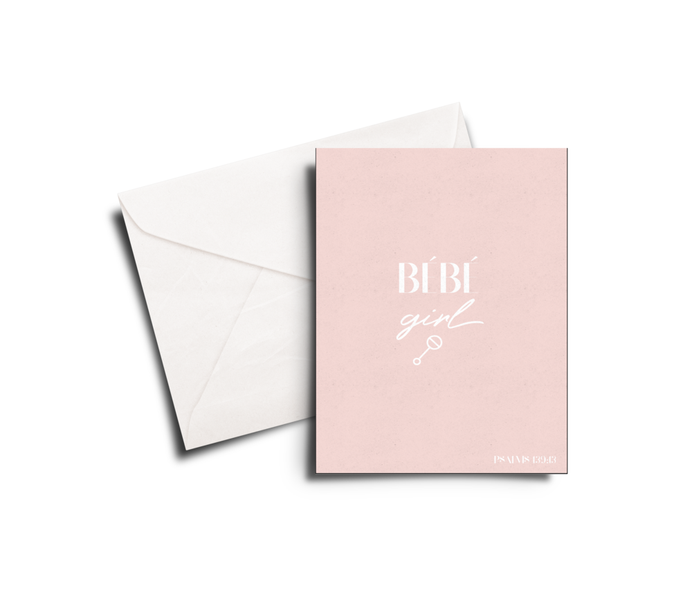 BEBE GIRL GREETING CARD