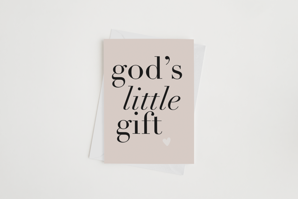 GOD'S LITTLE GIFT (Girl) CARD
