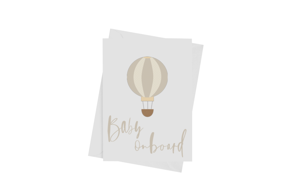 BABY ON BOARD GREETING CARD